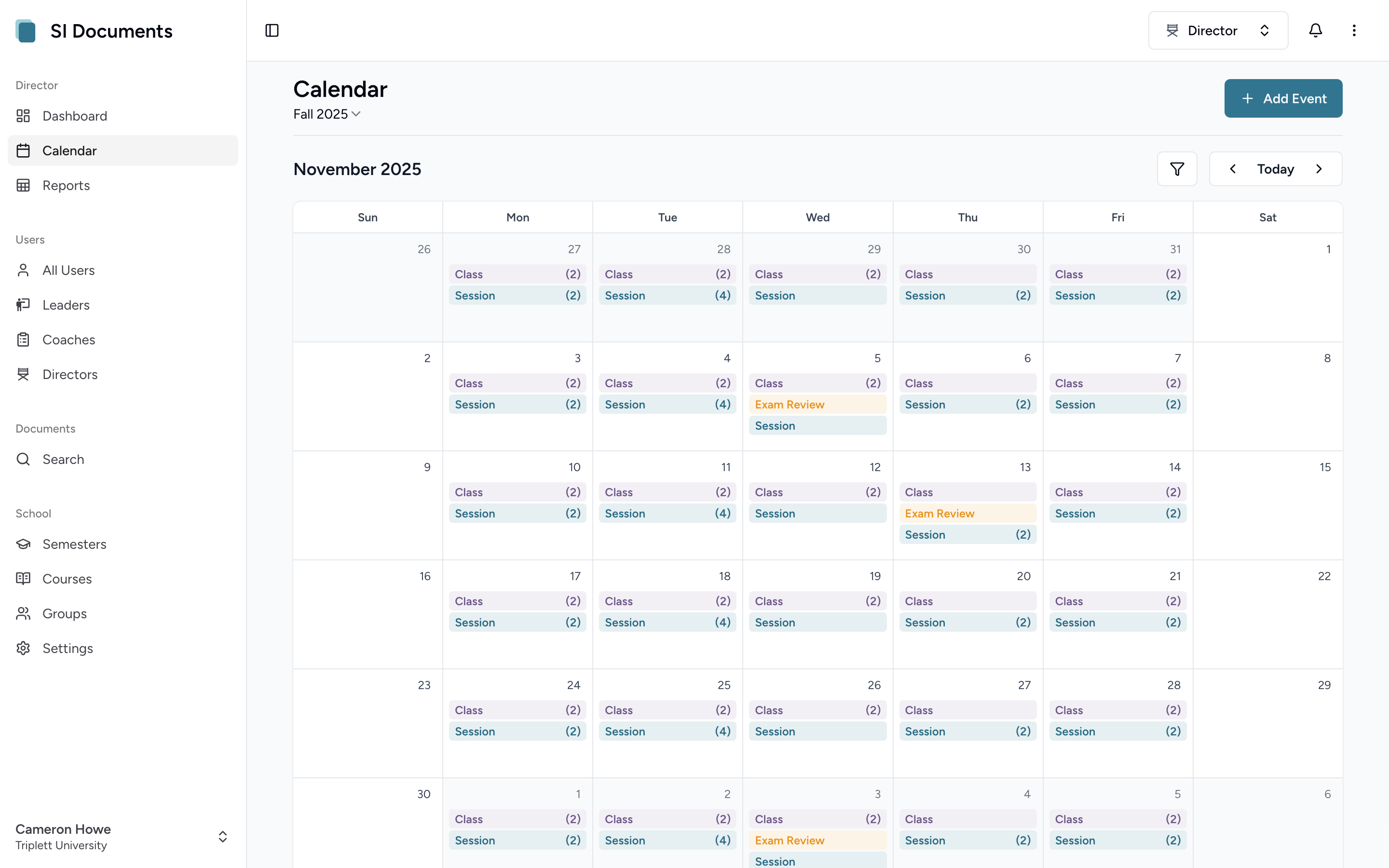 Calendar Screenshot