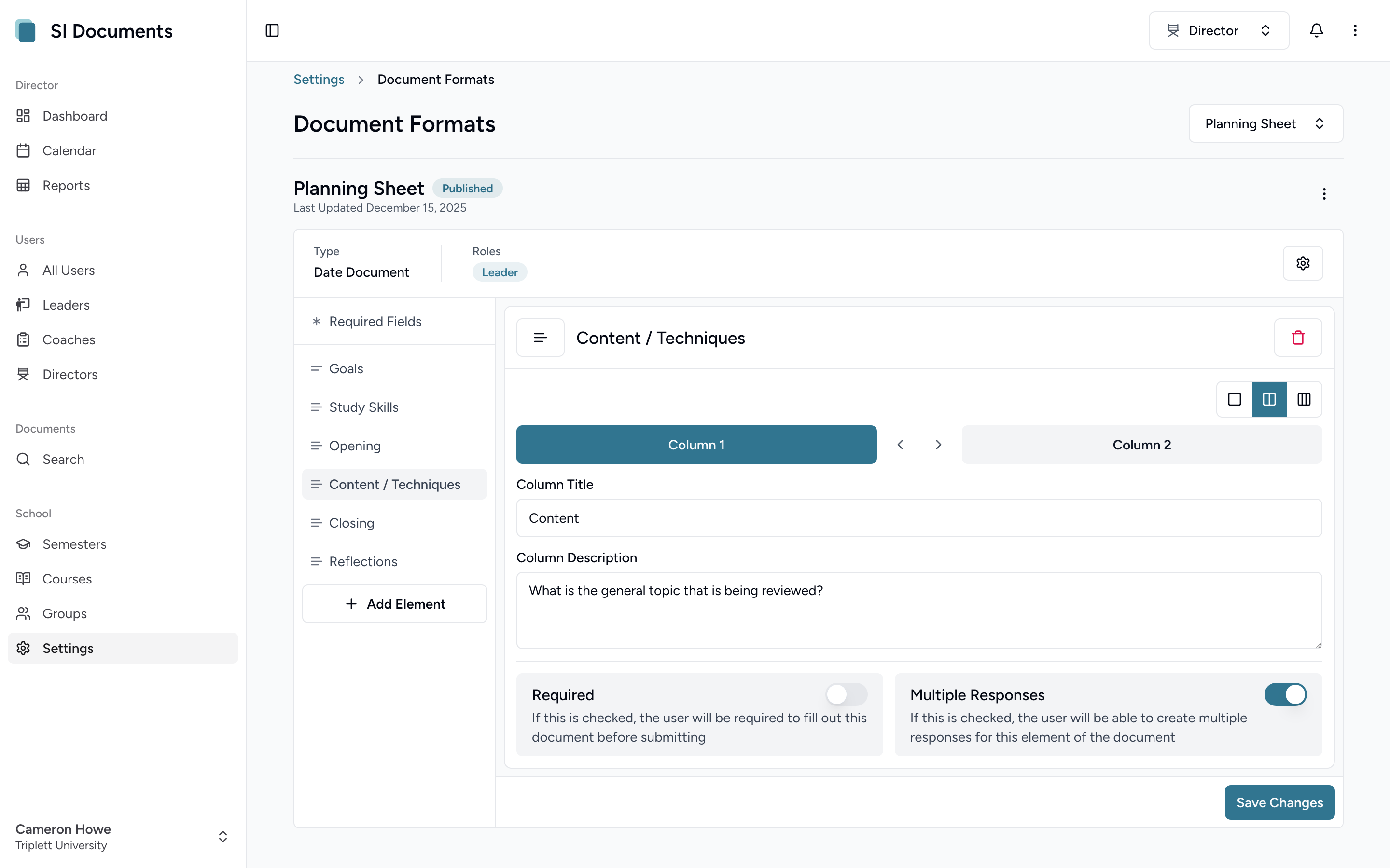 Document Formats Screenshot